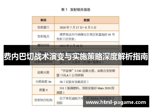 费内巴切战术演变与实施策略深度解析指南